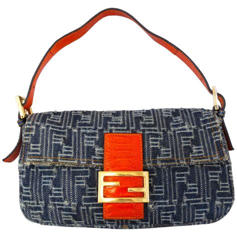 rare fendi baguette|fendi denim baguette sale.